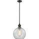 Ballston Athens 1 Light 8 inch Oil Rubbed Bronze Pendant Ceiling Light in Clear Glass, Ballston