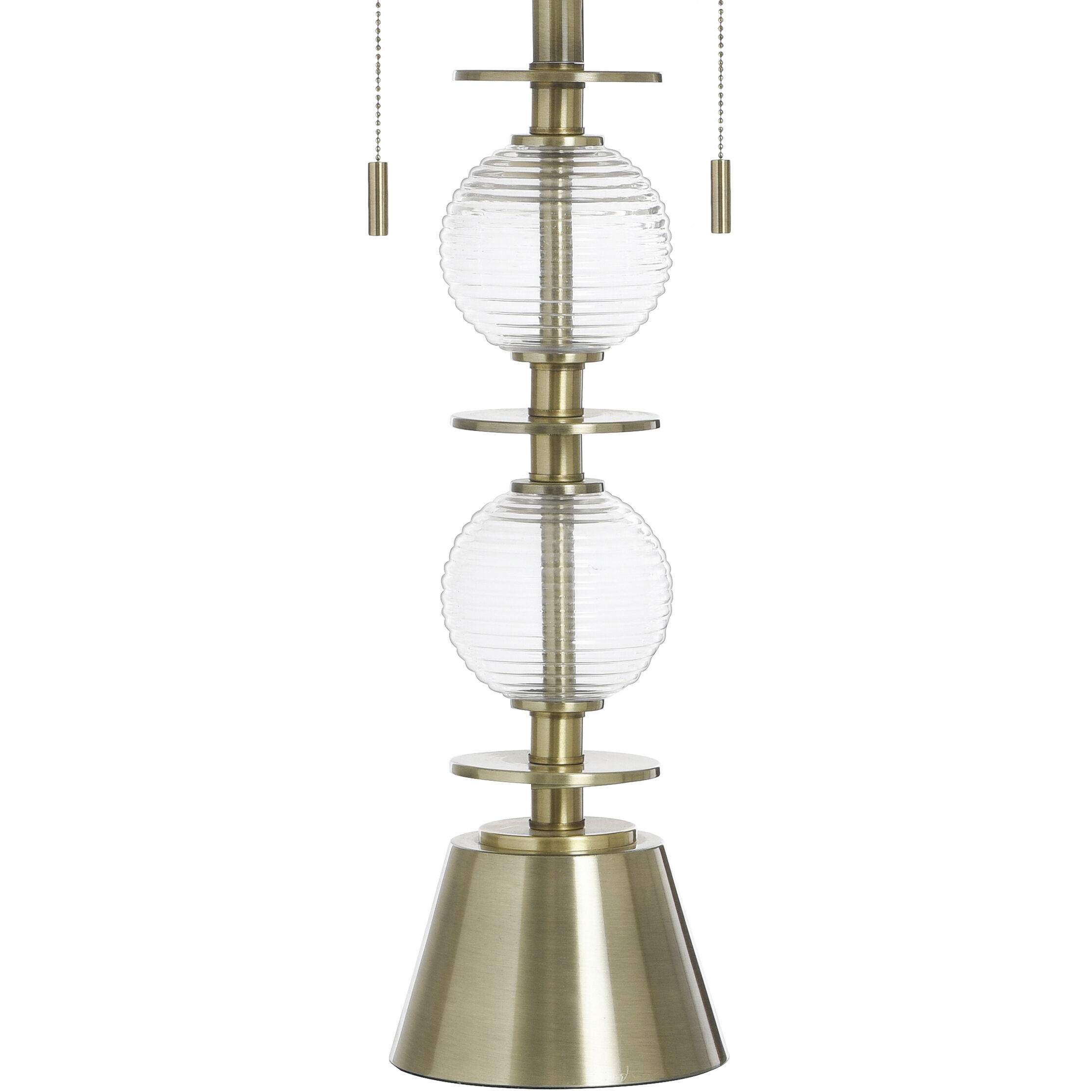 Cameron 33.25 inch 60.00 watt Clear Ribbed Table Lamp Portable Light