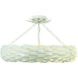 Broche 6 Light 24 inch Matte White Semi Flush Ceiling Light