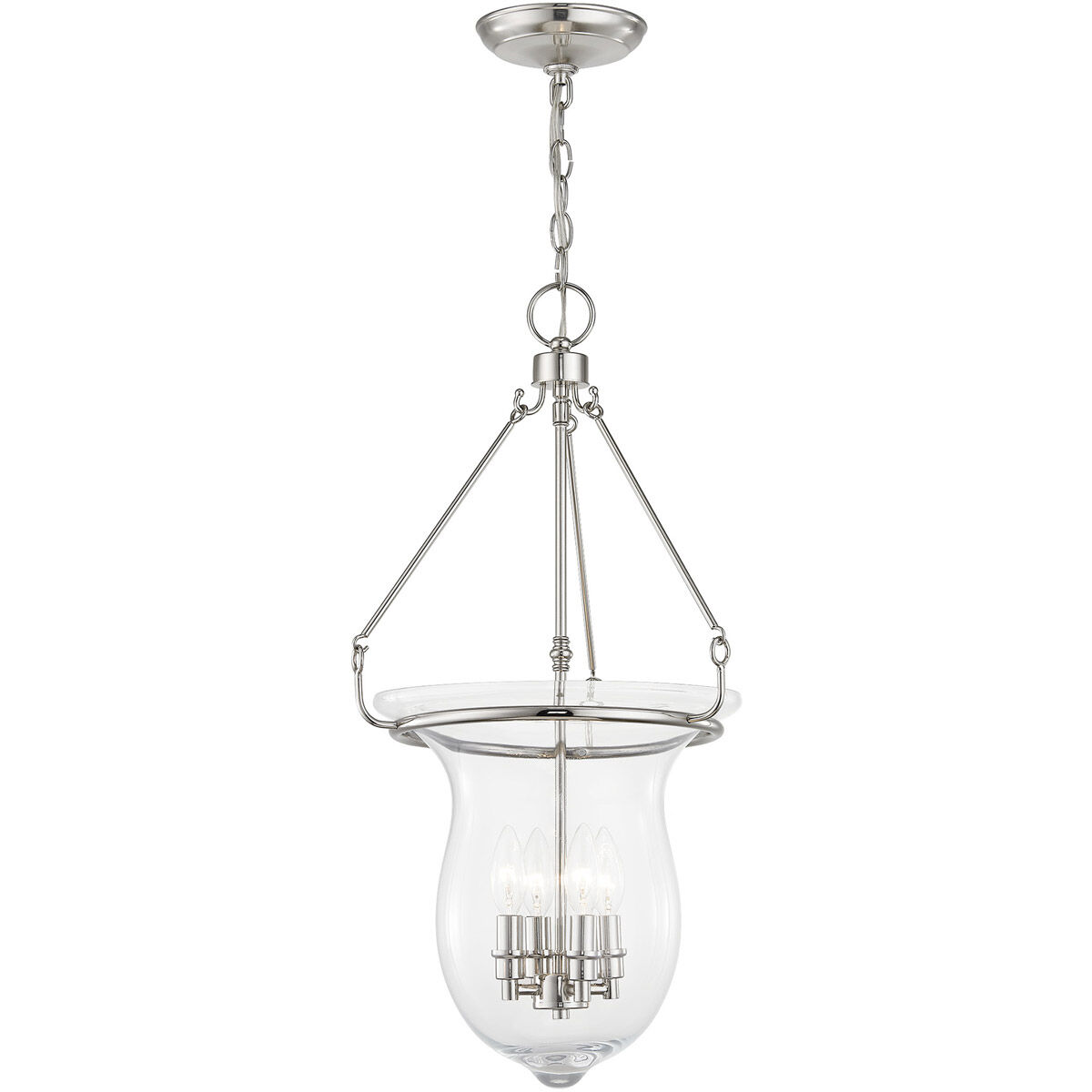 Canterbury 4 Light 14 inch Polished Nickel Pendant Ceiling Light