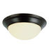 Athena 3 Light 16 inch Rubbed Oil Bronze Flushmount Ceiling Light