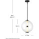 Elin LED 14 inch Black Pendant Ceiling Light