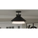 Lionel 1 Light 15 inch Matte Black Semi-Flush Mount Ceiling Light, Medium