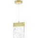 Carolina LED 1 inch Gold Leaf Down Mini Pendant Ceiling Light