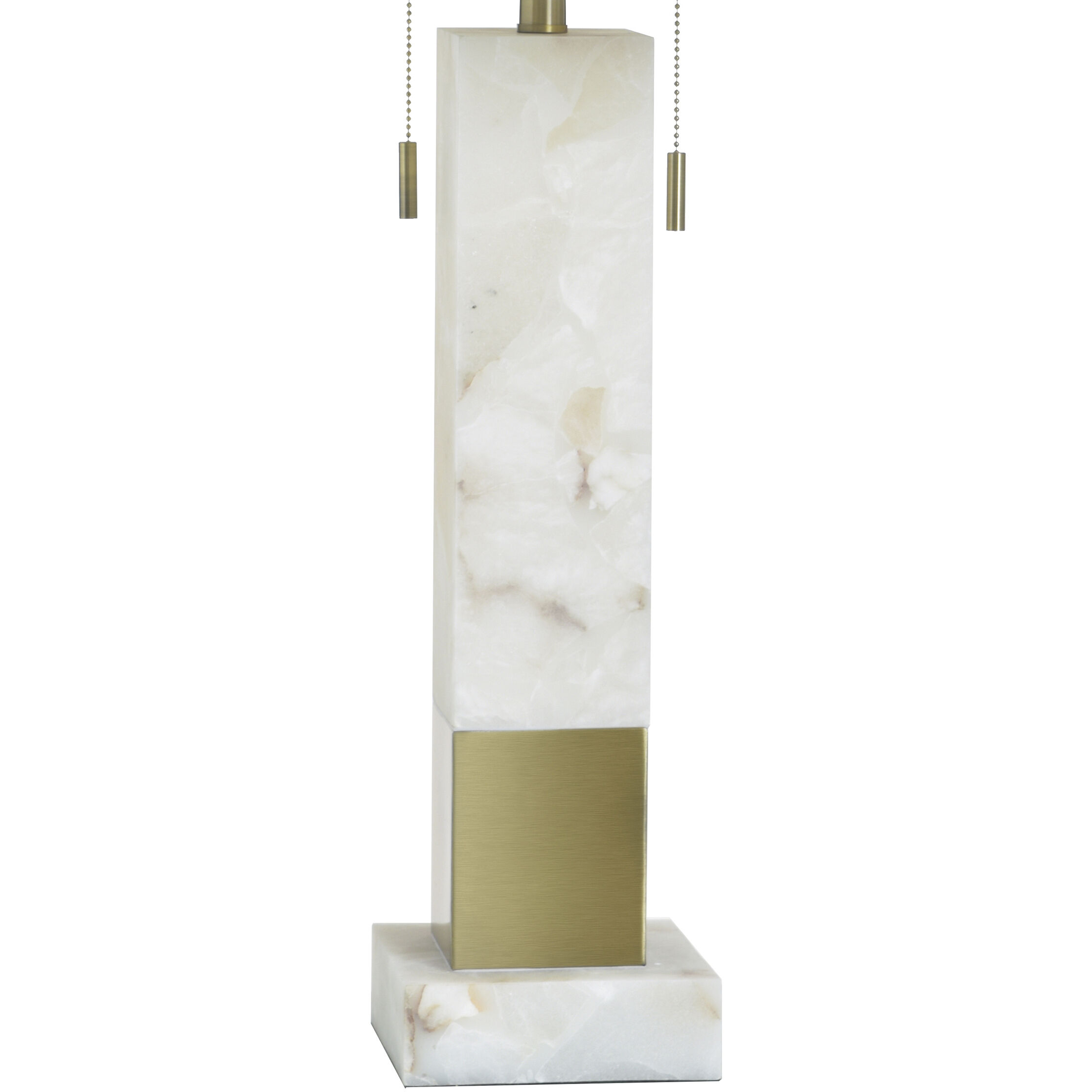 Cameron 35.75 inch 60.00 watt Alabaster and Brass and White Table Lamp Portable Light