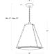 French Maid 1 Light 16 inch White Chandelier Ceiling Light, Small