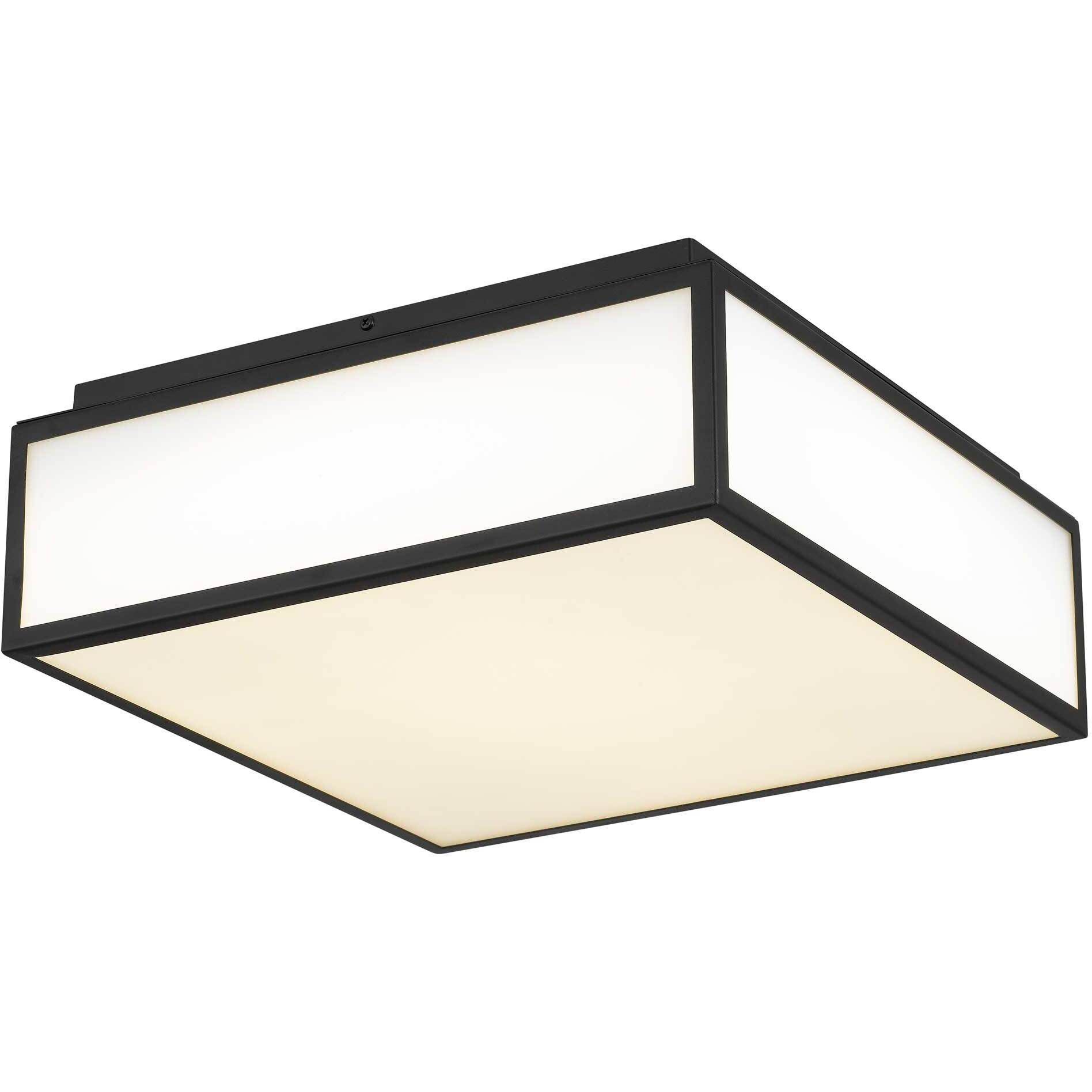 Panel Square LED 14 inch Sand Black Outdoor Flush Mount