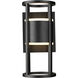 Luca LED 12 inch Black Outdoor Wall Light