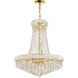 Empire 18 Light 28 inch Gold Down Chandelier Ceiling Light