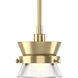 Apparatus 1 Light 4.1 inch Modern Brass Mini Pendant Ceiling Light