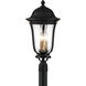 Peale Street 4 Light 25 inch Sand Coal And Vermeil Gold Outdoor Post Mount, Great Outdoors