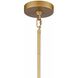 Crystal Fusion 1 Light 9 inch Peruvian Gold Pendant Ceiling Light
