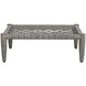 Borneo 17.75 inch Charcoal Gray Rope and Nuance Dove Outdoor Ottoman