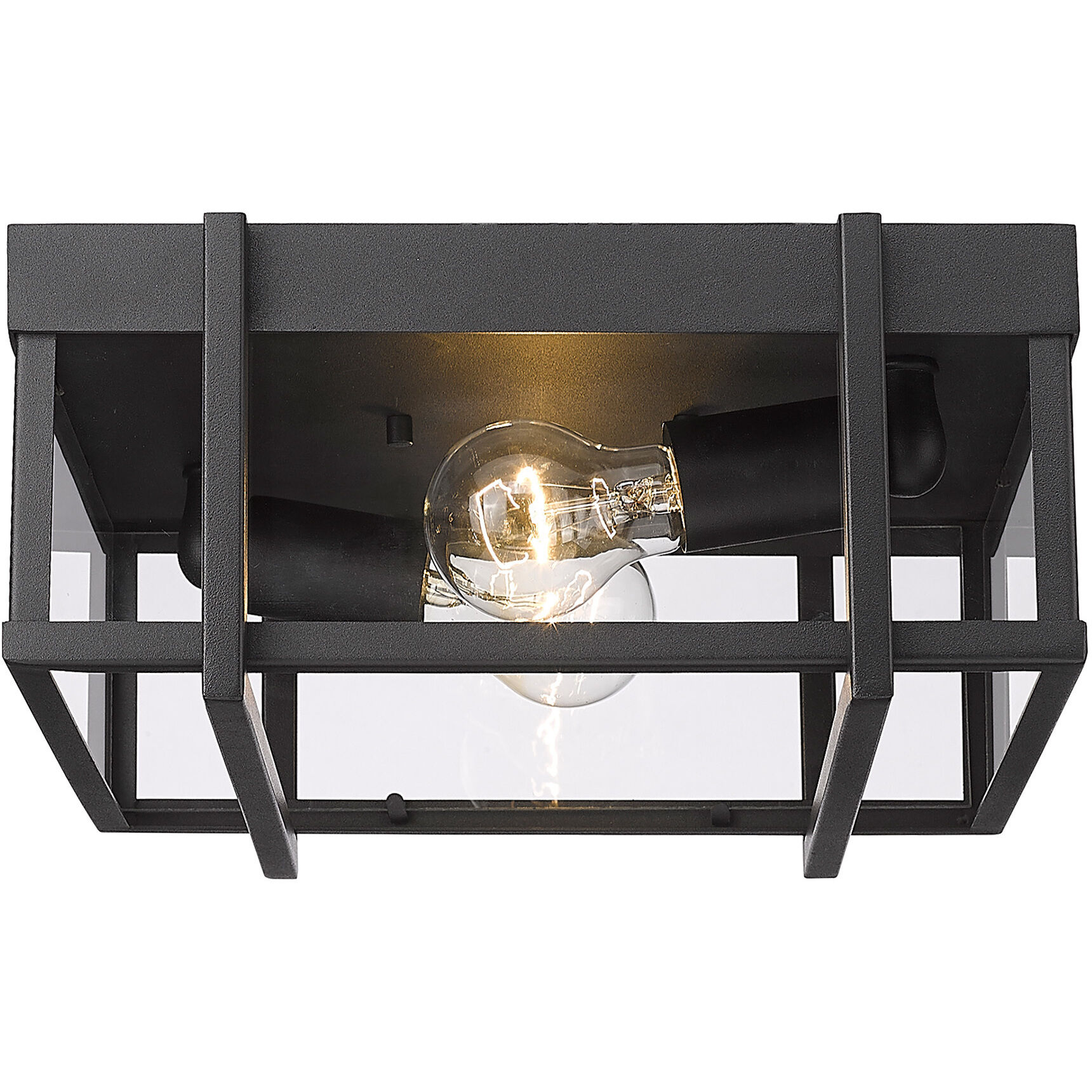 Tribeca 2 Light 5.5 inch Natural Black Outdoor Ceiling