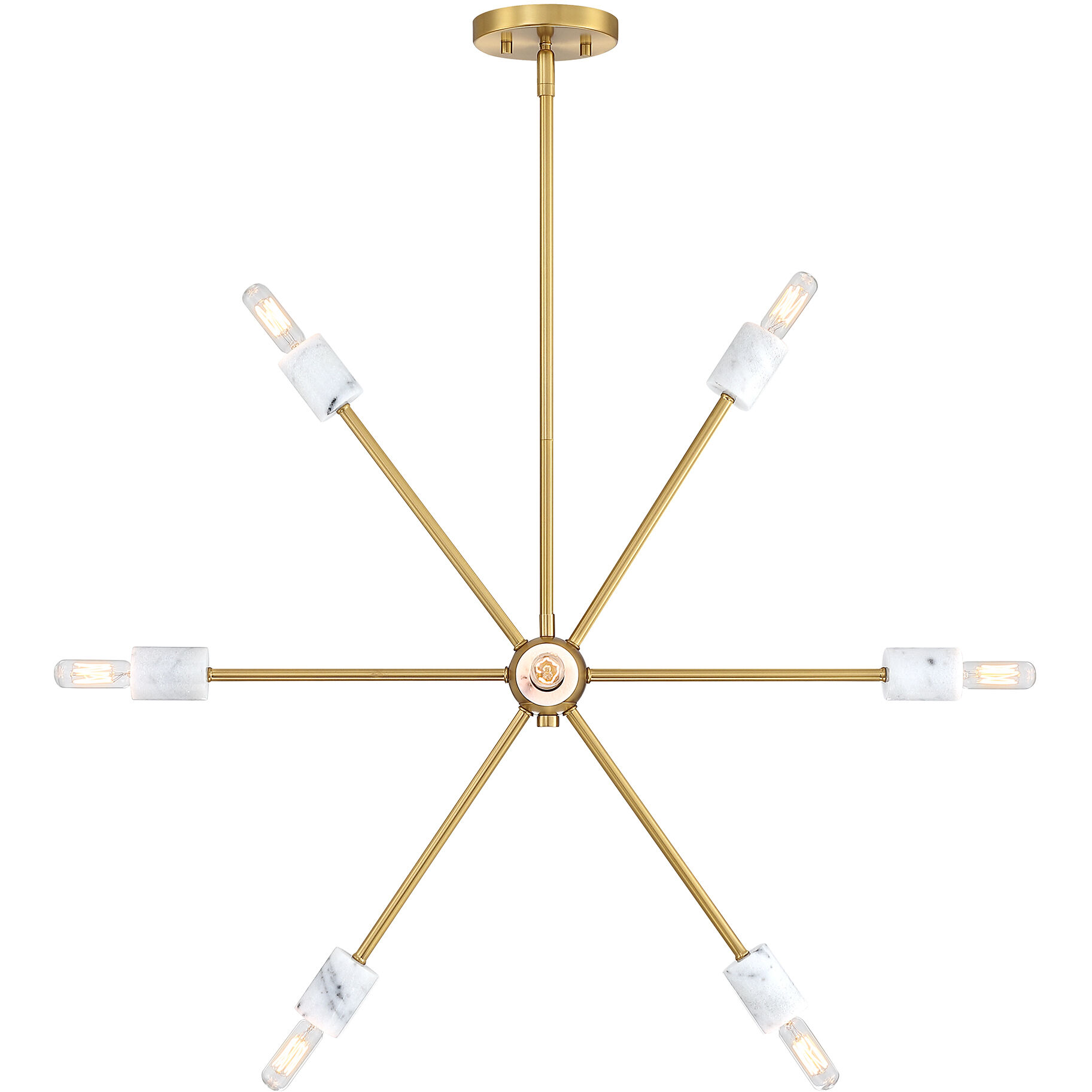 Star Dust 8 Light 28 inch Brushed Gold Chandelier Ceiling Light