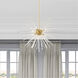 Utopia 8 Light 34 inch Satin Brass Pendant Chandelier Ceiling Light