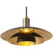 Rancho Mirage 1 Light 12 inch Matte Black and Weathered Brass Pendant Ceiling Light, Small