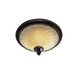 Torbellino 2 Light 14 inch Cordoban Bronze Flush Mount Ceiling Light, Damp