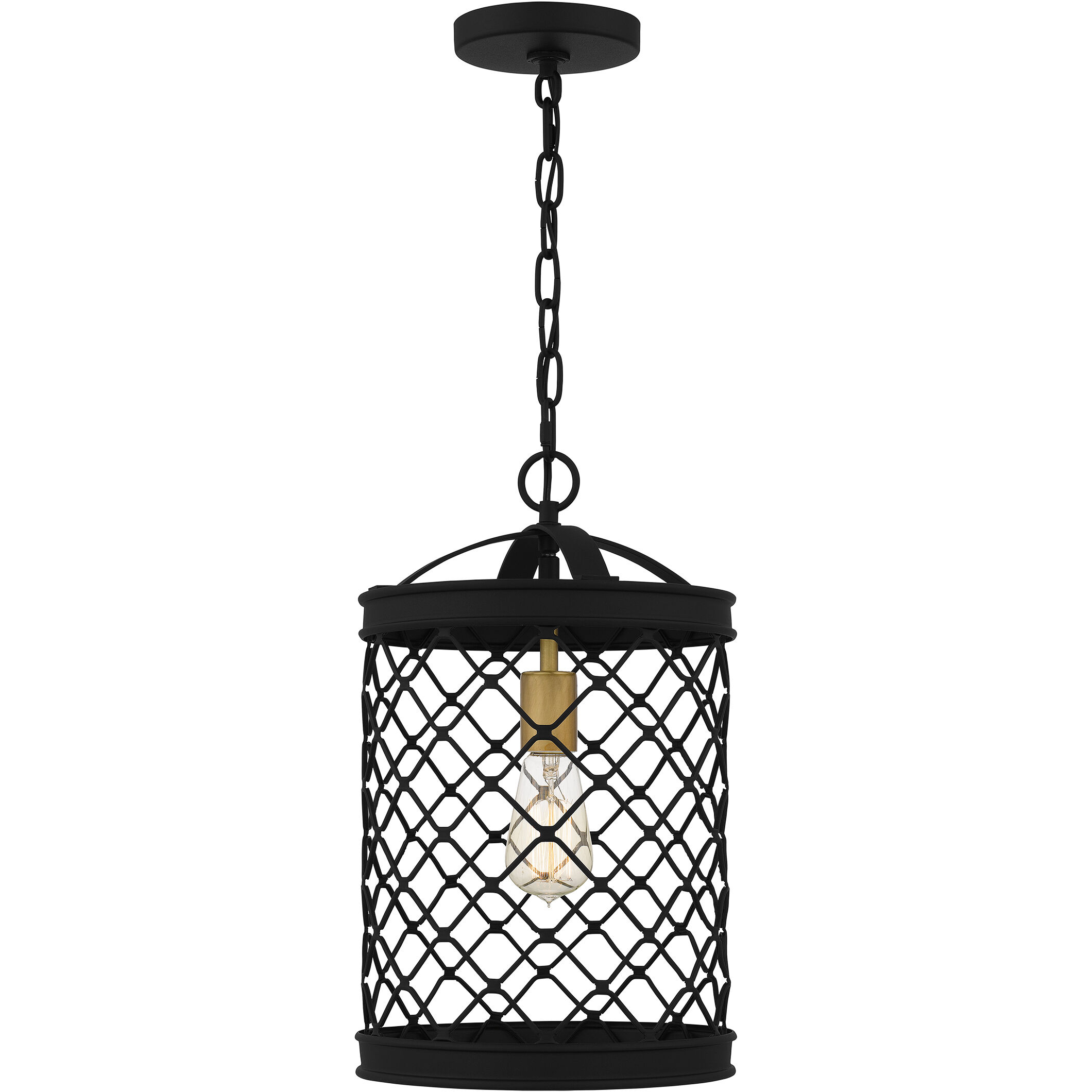 Calais 1 Light 10 inch Earth Black Mini Pendant Ceiling Light, Small