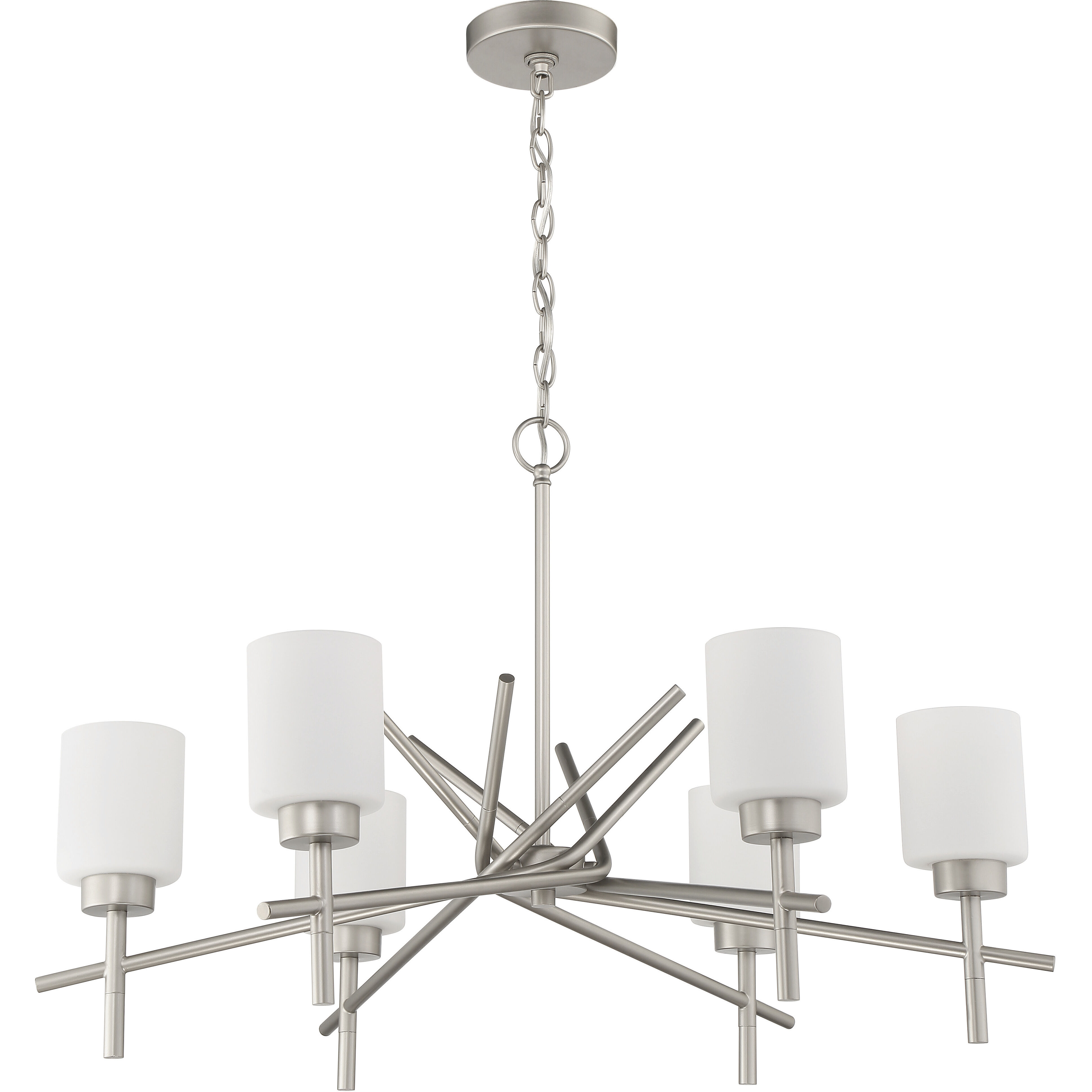 Cadence 6 Light 31.75 inch Satin Nickel Chandelier Ceiling Light