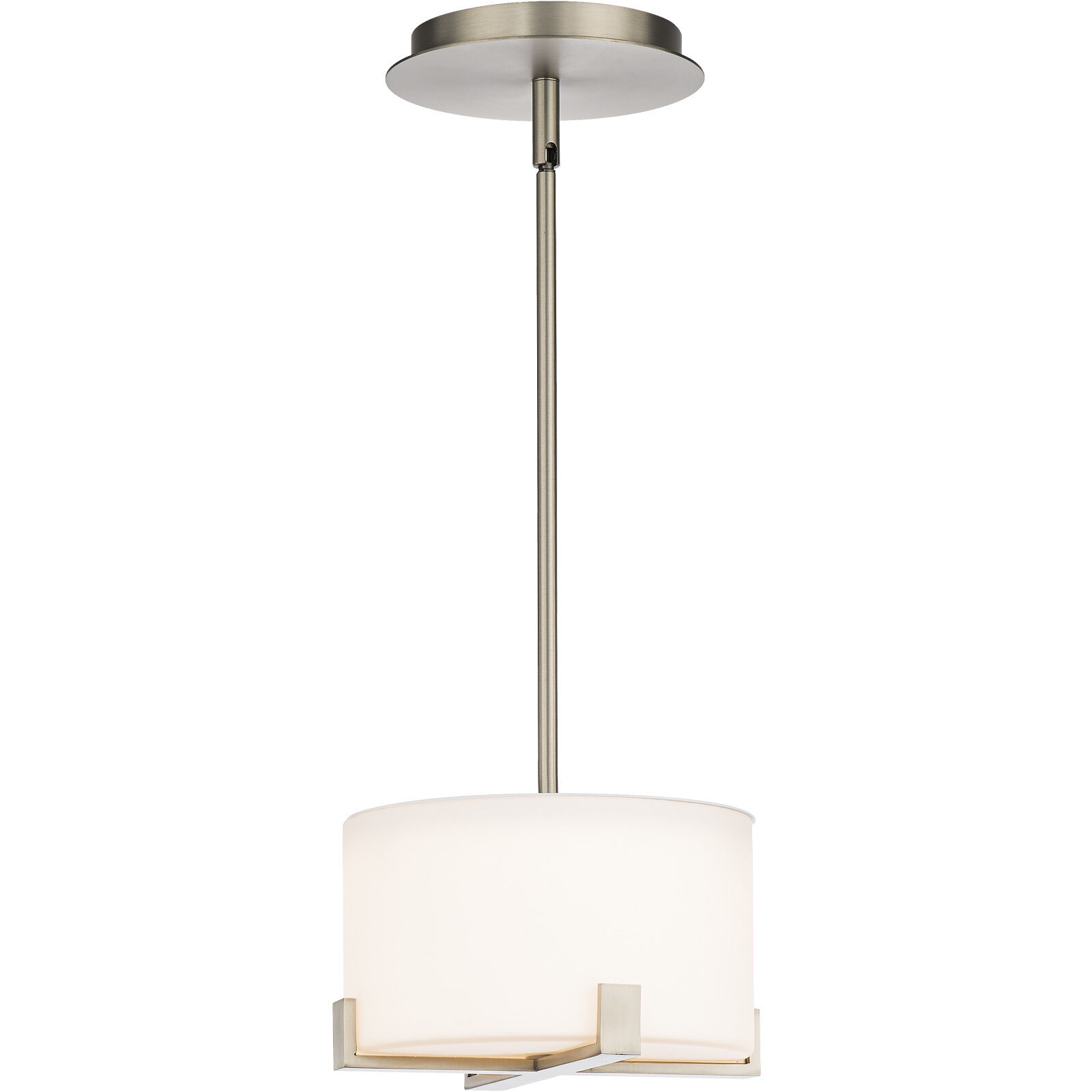 Laurel LED 8 inch Brushed Nickel Pendant Ceiling Light, dweLED