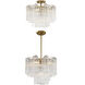 Addis 4 Light 17.75 inch Aged Brass Semi Flush Ceiling Light in Clear