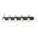 Elipse 5 Light 48 inch Painted Bronze Vanity Light Wall Light