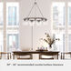 Devon Park 9 Light 31 inch Brushed Nickel and Grey Wood Chandelier Ceiling Light