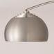 Tambo 92 inch 14 watt Satin Nickel and Dark Walnut Arc Floor Lamp Portable Light in Satin Nickel Steel