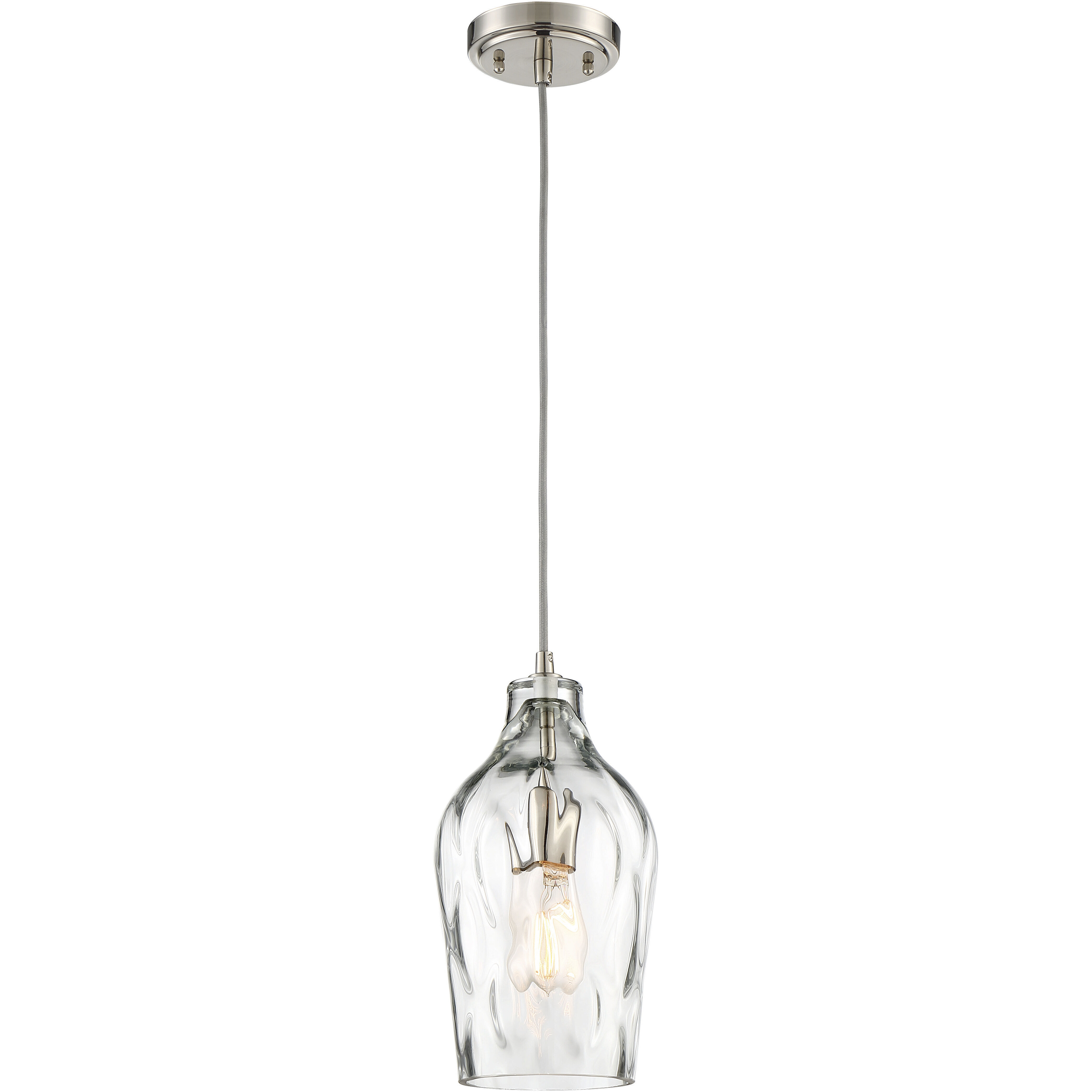 Neighborhood 1 Light 7 inch Brushed Polished Nickel Mini Pendant Ceiling Light