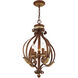 Villa Verona 4 Light 16 inch Verona Bronze with Aged Gold Leaf Accents Foyer Ceiling Light