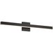 Cisco 37 inch Matte Black and White Vanity Wall Light in 3.25" D x 37" W x 4.75" H