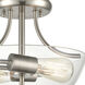 Astoria 2 Light 15 inch Brushed Nickel Semi Flush Mount Ceiling Light