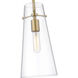 Kira 1 Light 6.5 inch Modern Gold Pendant Ceiling Light