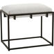 Paradox Matte Black with White Waffle Textured Polyester Bench