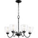 Fort Worth 5 Light 22.5 inch Noir Chandelier Ceiling Light, Quorum Home