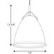 Tre 1 Light Graphite Pendant Ceiling Light, Small