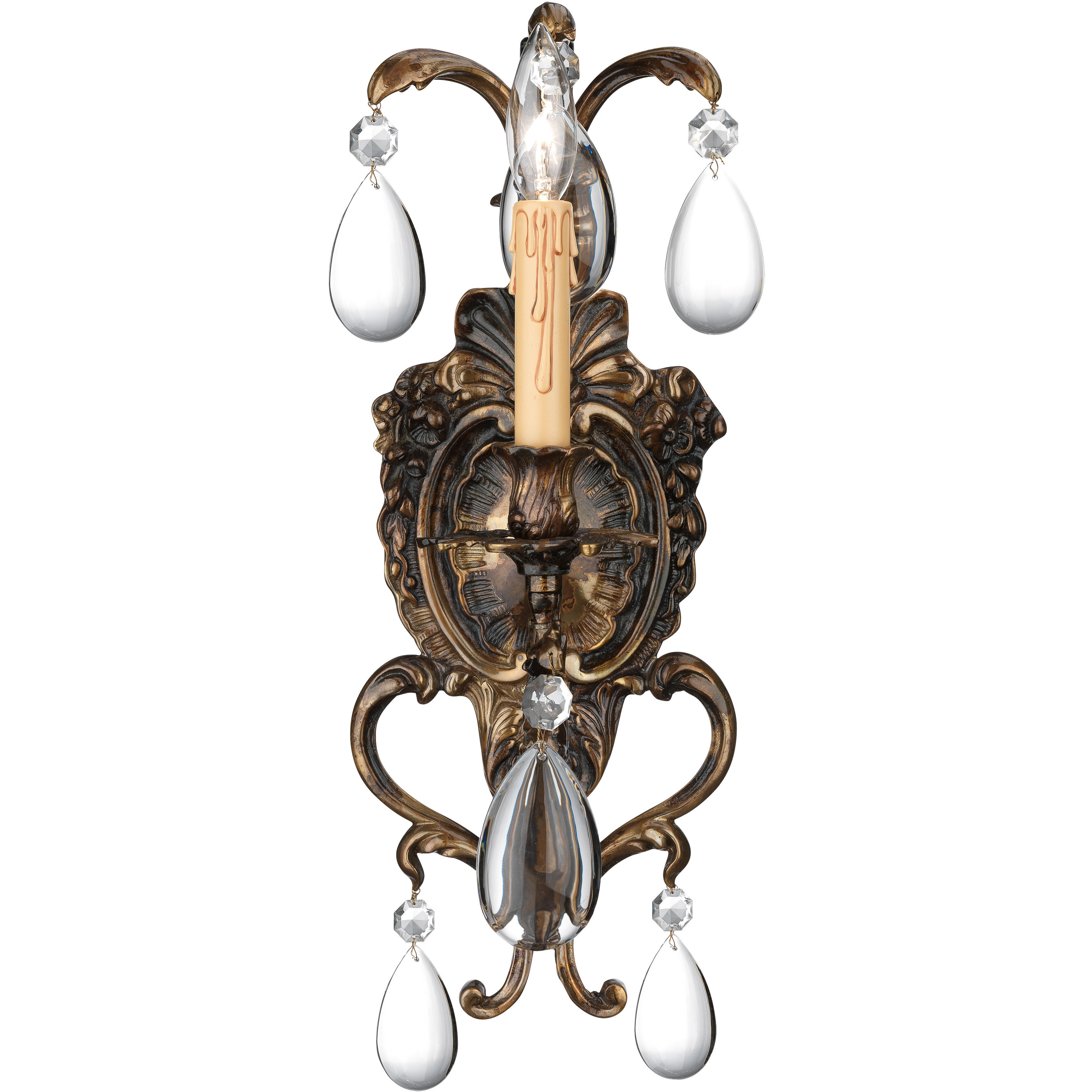 Metropolitan Collection Wall Sconce Wall Light in Oxidated Brass