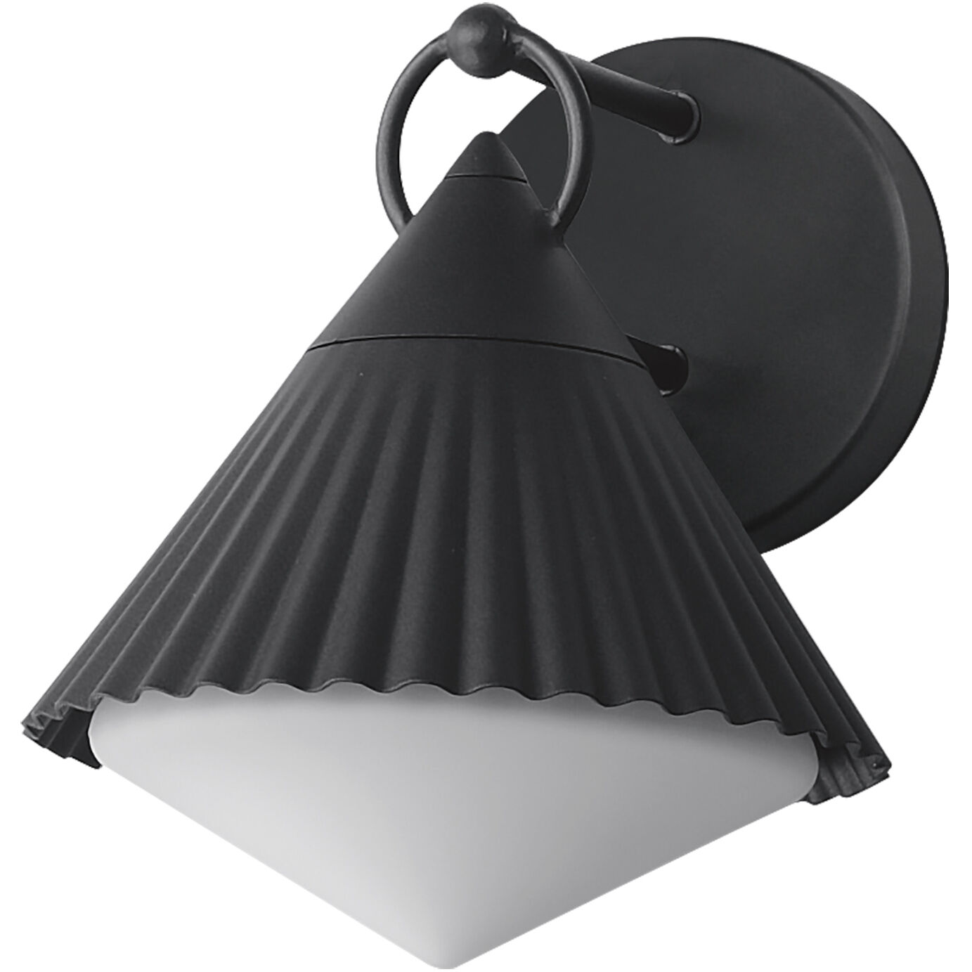 Odette 1 Light 9.5 inch Black Outdoor Wall Mount