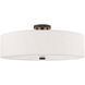 Meridian 5 Light 22 inch English Bronze Semi-Flush Mount Ceiling Light