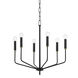 Bailey 6 Light 24 inch Aged Brass/Soft Black Chandelier Ceiling Light in Aged Brass and Soft Black
