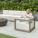 Remsen Weathered Gray and Oyster White Outdoor Lounge Chair