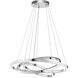 Opus LED 31.5 inch Chrome Chandelier Ceiling Light, Multi Tier