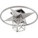 Star Cage 1 Light 17 inch Satin Nickel Semi Flush Mount Ceiling Light