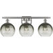 Ballston Brookhaven Globe 3 Light 28 inch Brushed Satin Nickel Bath Vanity Light Wall Light in Slate Glass