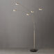 Mushroom 85 inch 4 watt Black Nickel Arc Floor Lamp Portable Light