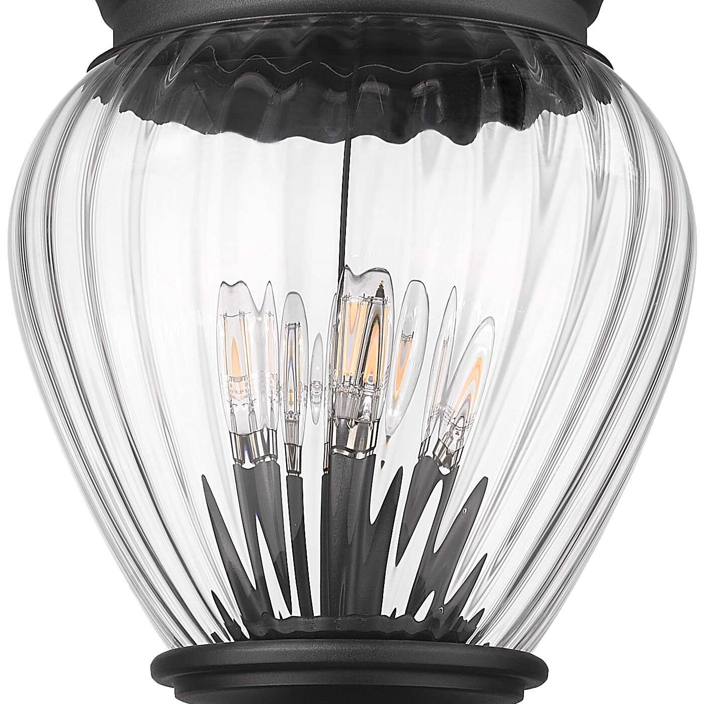 Davina 4 Light 119.25 inch Black Outdoor Post Mounted Fixture in G9