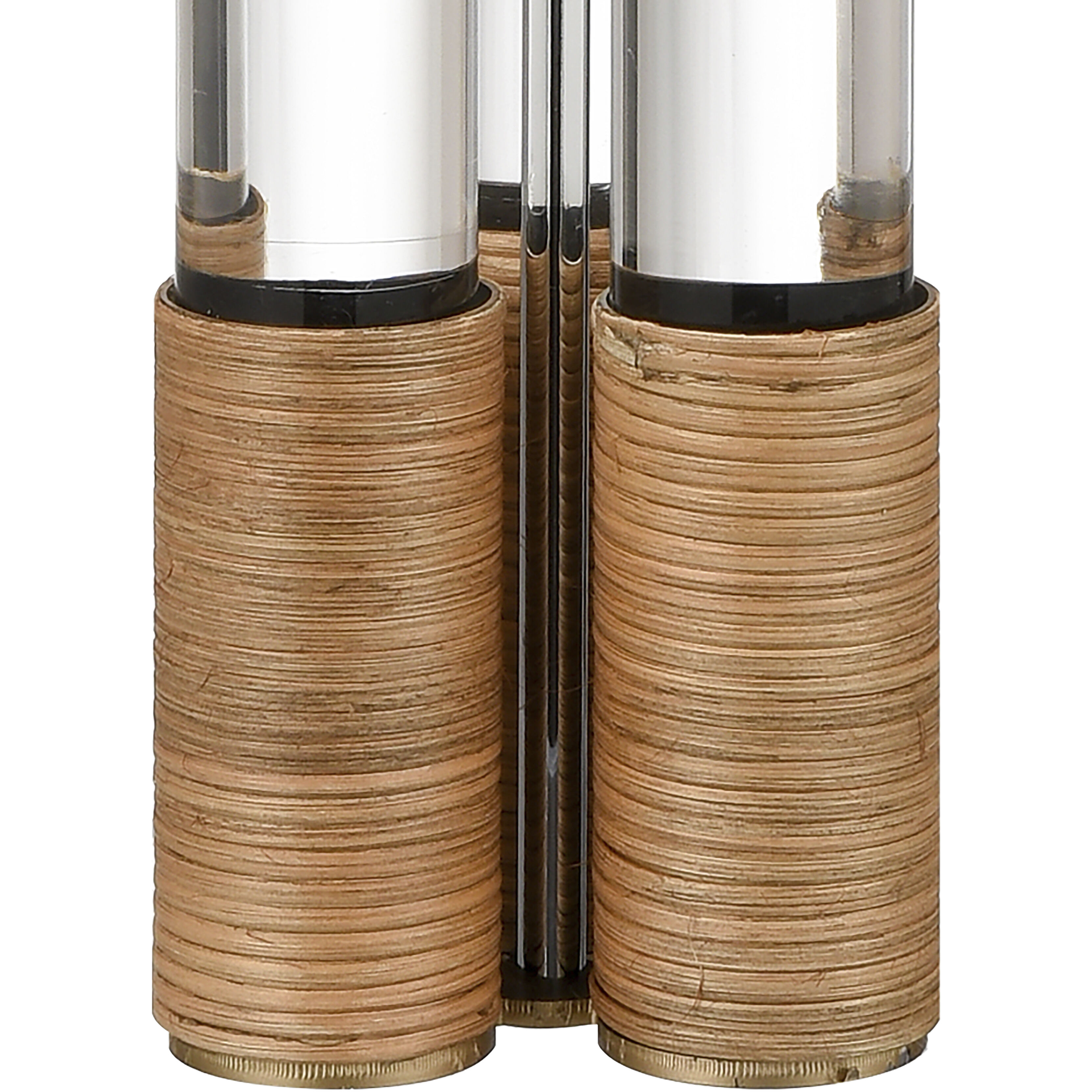 Island Gate 37 inch 150 watt Clear with Natural Table Lamp Portable Light