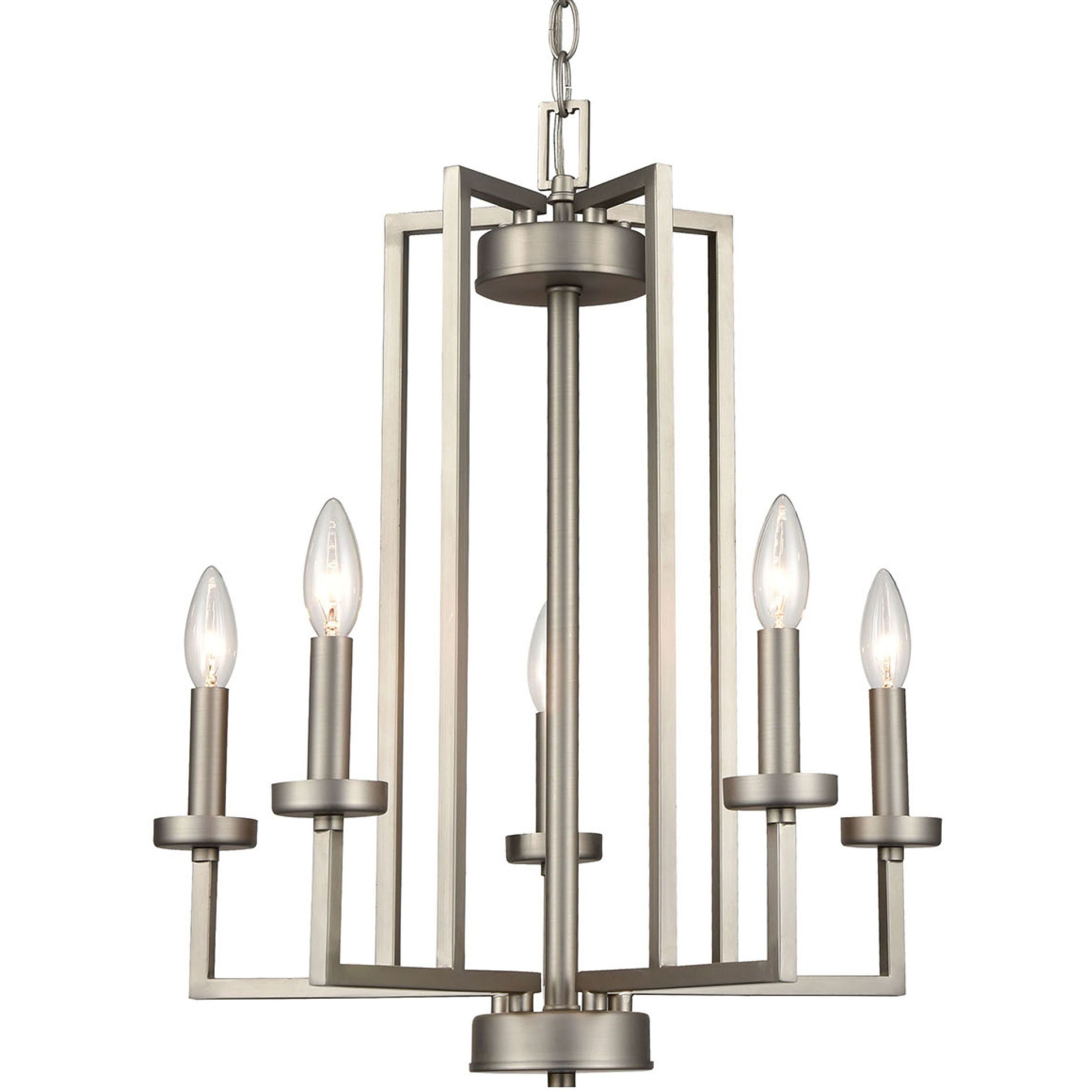 West End 5 Light 20 inch Brushed Nickel Chandelier Ceiling Light