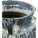 Agrigento Antique White and Blue Drip Outdoor Planter